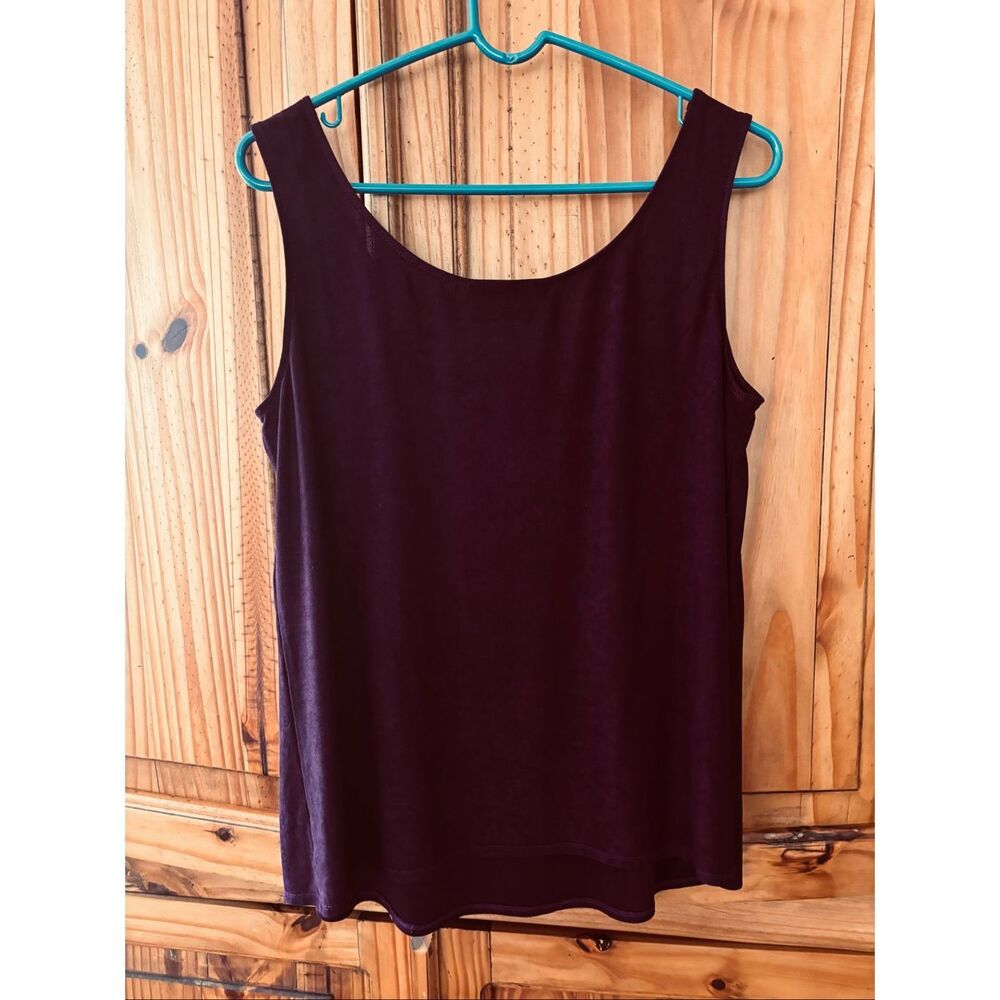 ***** 5 for $25 Alex Evenings Plum Tank Top - Picture 3 of 4